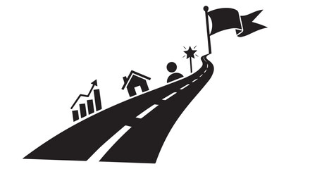 Business graphs and charts icons. Business statistics and analytics, charts diagrams, money, down or up arrow. graph growth silhouette icon set
