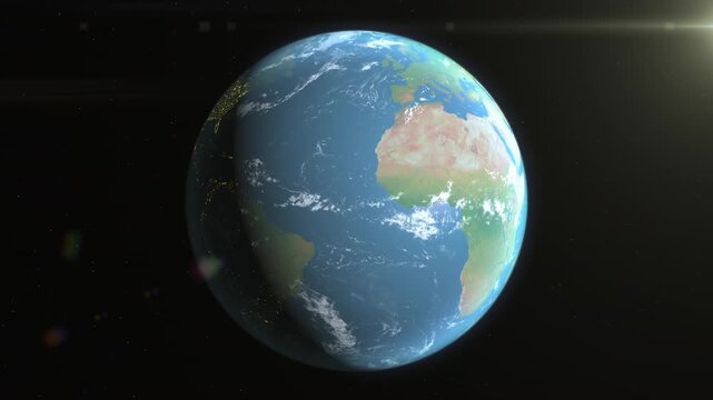 Location and map of Liechtenstein on the surface of the earth at day.