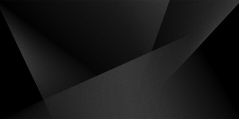 Obraz premium Modern black white abstract background. Minimal. Gradient. Dark grey banner with geometric shapes, lines, stripes, triangles. Design. Futuristic. Cut paper or metal effect.vector eps10