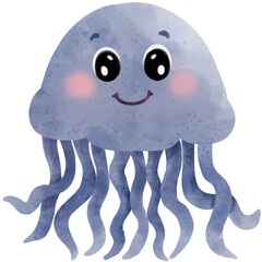 Naklejka premium octopus cartoon character