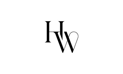 HW initial letter logo or HW monogram