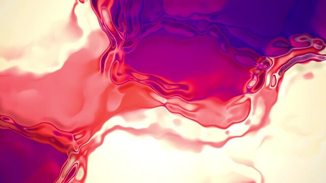 Flowing purple, pink, red abstract liquid glass gradient background. Seamless loop. Fluid digital animation.