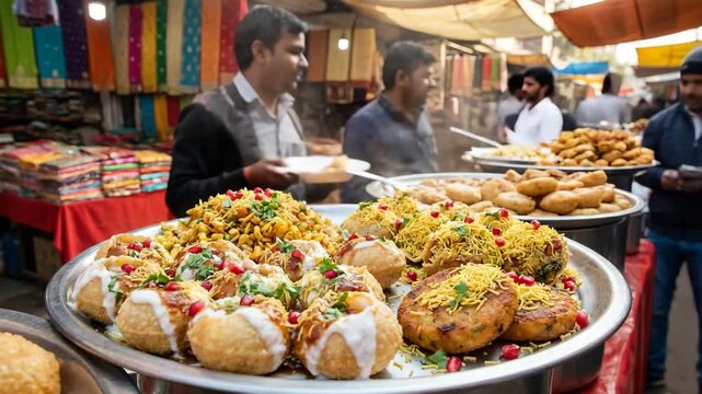 chaat indian street food timelapse video