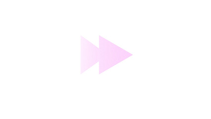 abstract pink arrows on white background. Audio player next button icon on white background