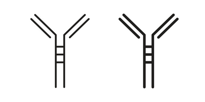 Antibody icons in simple black style symbol sign for apps and website