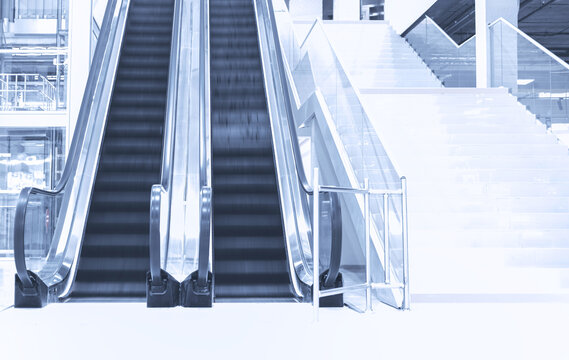 moving-stairs and  staircase in commercial interior