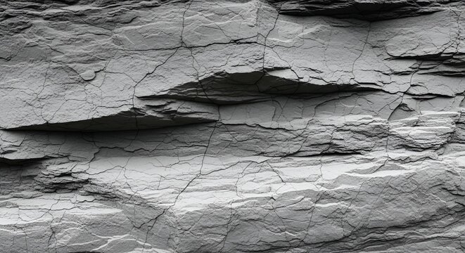 Detailed Monochrome Shale Rock Texture