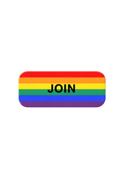 Rainbow Join button as symbol of pride support