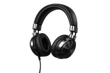 Black over-ear headphones providing personal audio experience and sound immersion, technology for music and entertainment