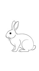 Obraz premium Rabbit Line Art.