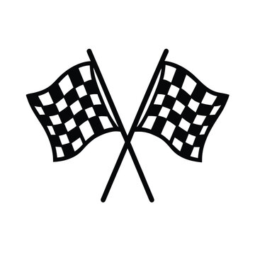 car racing flags winner