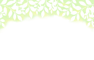 爽やかな新緑のシルエットのフレーム