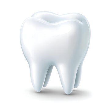 Ultra sharp dental tooth root structure isolated on white smooth realistic surfaces medical stock image quality close-up perspective, Realistic Photo