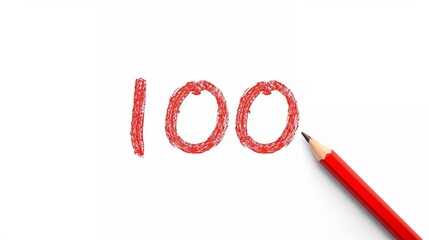 red pencil drawing a word