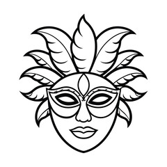 feathers carnival mask