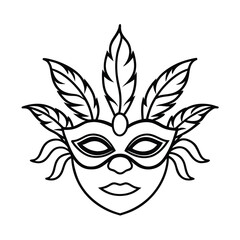 feathers carnival mask 