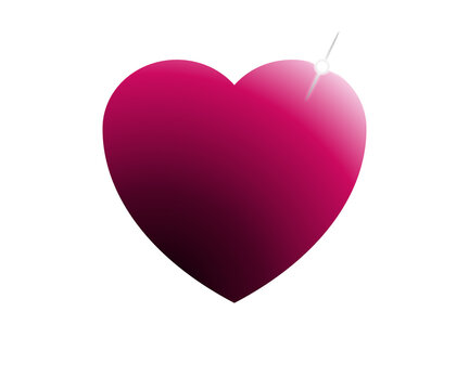 Coraz&oacute;n rojo gradiente con destello