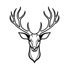 large deer antler silhouette