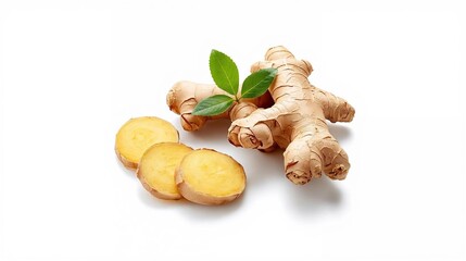 ginger root isolated on white background