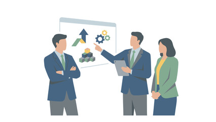 Businessman Presenting to Colleagues in Office