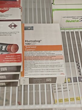 Prague,Czech Republic-23.01.2026: Humalog Junior by Eli Lilly is a rapid acting insulin used in children with diabetes mellitus for precise dose adjustment