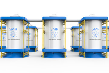 Smr or small modular nuclear reactors power plant isolated
