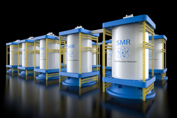 Smr or small modular nuclear reactors power plant
