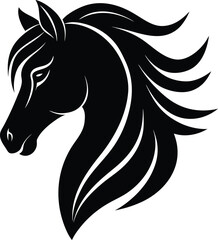 Fototapeta premium Stylized Horse Head Silhouette