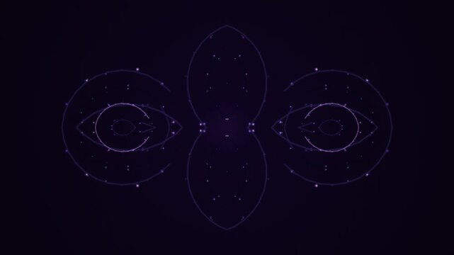 Purple Binary Code Visualization Animation.