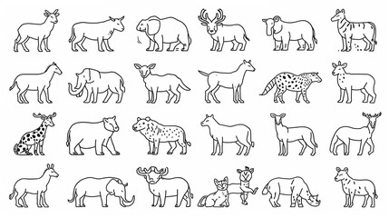 seamless pattern with wild animals
