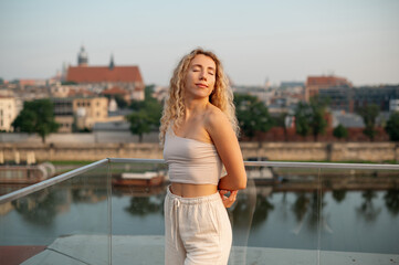 Woman Enjoying City View
