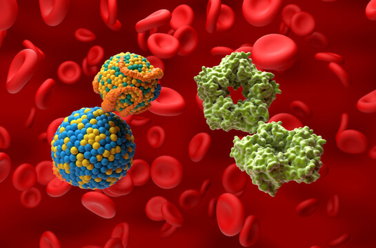 Cholesterol vs. C-reactive protein (CRP) test - closeup view 3d illustration