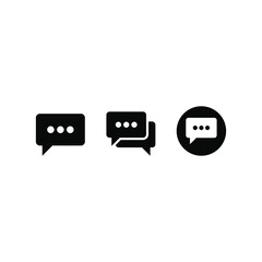 icon chat message talk vector design template