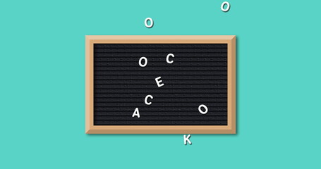 Welcome back to school text on letter board 4k