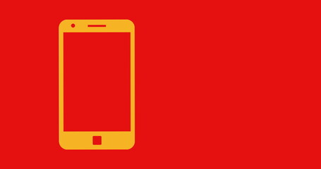 Smartphone shape filling with colour 4k