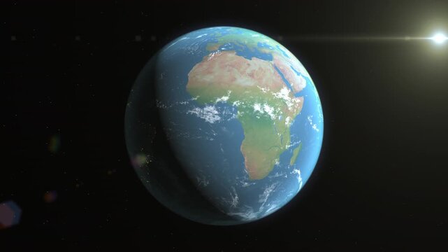 Location and map of Malawi on the surface of the earth at day.