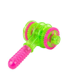 Green and pink toy massage roller