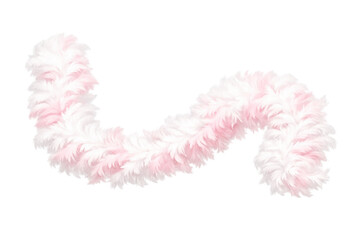 Fototapeta premium Fluffy pink and white feather boa for glamour, fashion, celebration, costume, party, and festive accessory concepts