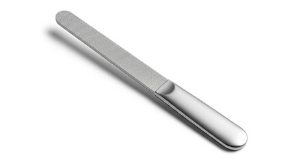 Sleek Stainless Steel Spreader Knife on White Background for Kitchen and Dining Use, Elegant Modern Metal Utensil for Butter, Jam, or Cream Cheese