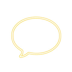 Fototapeta premium Glowing neon speech bubble communication