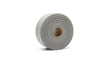 Roll of grey tape isolated on a white background