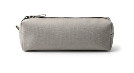 Versatile light gray zippered fabric pouch for organized storage of pens, pencils, and everyday essentials, ideal for office, school, or travel