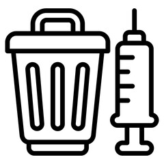 Medical Waste  Icon Element For Design