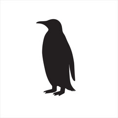Naklejka premium Penguin silhouette vector style illustration