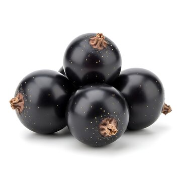 Fresh blackcurrant berries isolated on white background