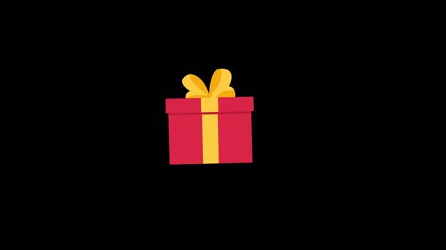 Gift Box. Reward, Bonus, Present, and Celebration Concept Animation Video - Transparent