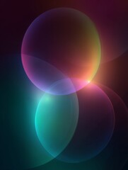 Abstract Spheres of Light: A mesmerizing display of radiant, overlapping spheres of light that dance against a dark background, creating a sense of mystery and wonder.