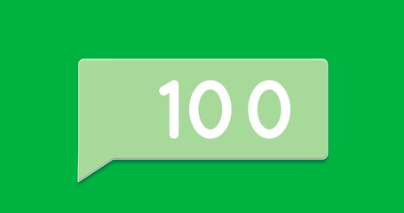 Green chat box numbers 4k