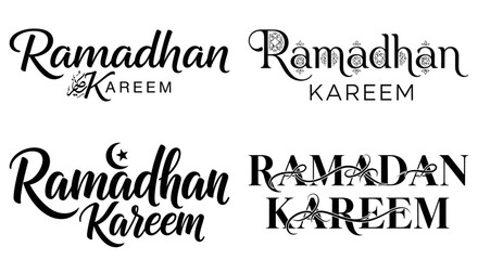 Fototapeta premium Ramadan Kareem elegant calligraphy designs for Islamic holiday