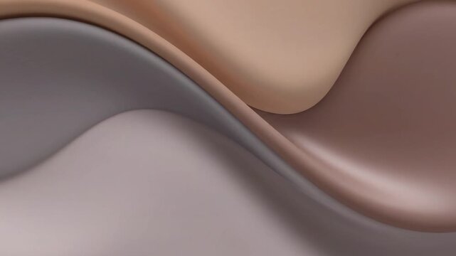 Abstract flowing silk fabric waves in shades of brown and grey create a sophisticated background for professional design projects.